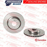 GENUINE BREMBO FRONT AXLE BRAKE DISCS PAIR 360mm LAND ROVER