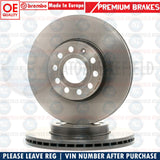 FOR VW CADDY 2.0 TDi HIGHLINE FRONT GENUINE BREMBO BRAKE DISCS PAIR 288mm