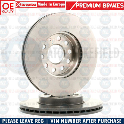 FOR VW CADDY 2.0 TDi HIGHLINE FRONT GENUINE BREMBO BRAKE DISCS PAIR 288mm