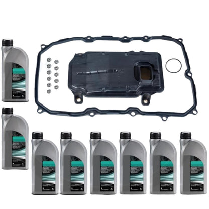 FOR AUDI Q7 VW TOUAREG AUTOMATIC TRANSMISSION PAN FILTER & 8L OIL KIT 0C8
