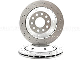 FOR AUDI RS4 (B5) 2000-2001 REAR LEFT RIGHT CROSS DRILLED BRAKE DISCS PADS 312mm