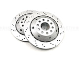 FOR AUDI RS4 (B5) 2000-2001 REAR LEFT RIGHT CROSS DRILLED BRAKE DISCS PADS 312mm