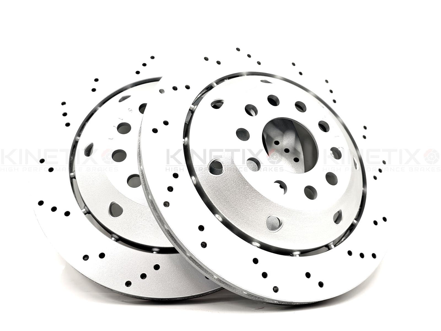 FOR AUDI RS4 (B5) 2000-2001 REAR LEFT RIGHT CROSS DRILLED BRAKE DISCS PADS 312mm