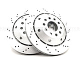 FOR AUDI RS4 (B5) 2000-2001 REAR LEFT RIGHT CROSS DRILLED BRAKE DISCS PAIR 312mm