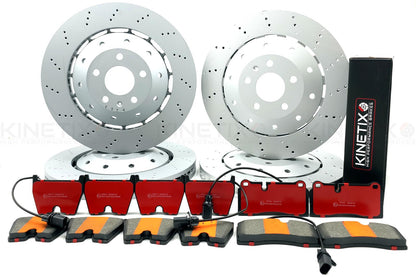 FOR AUDI R8 4.2 FSI 5.2 FSI 2007-2021 FRONT REAR BRAKE DISCS PADS 365mm 356mm