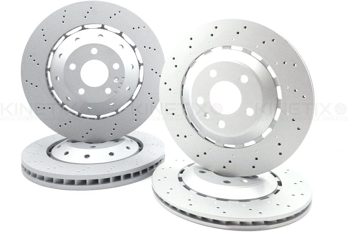 FOR AUDI RS4 4.2 V8 B8 DRILLED FRONT REAR BRAKE DISCS 365mm 330mm 2012-2015