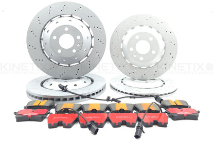 FOR AUDI RS4 B8 4.2 V8 FRONT REAR BRAKE DISCS PADS 365mm 330mm 2012-2015
