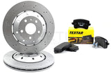 FOR AUDI RS5 2010-2016 REAR AXLE BRAKE DISCS TEXTAR Q+ PADS 330mm 8T0615601A