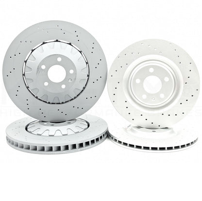 FOR AUDI Q7 Q8 SQ7 SQ8 E-TRON FRONT REAR BRAKE DISCS CERAMIC PADS 400mm 350mm