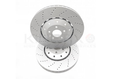 FOR AUDI RS6 C7 2015-2018 FRONT DRILLED BRAKE DISCS 390mm 4G0615301AH PAIR