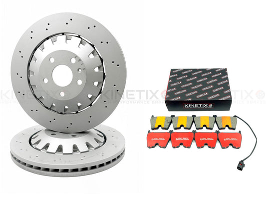 FOR AUDI RS3 8V 15-20 FRONT BRAKE DISCS SPORTS RACING PADS 370mm 8V0615301C/S/P