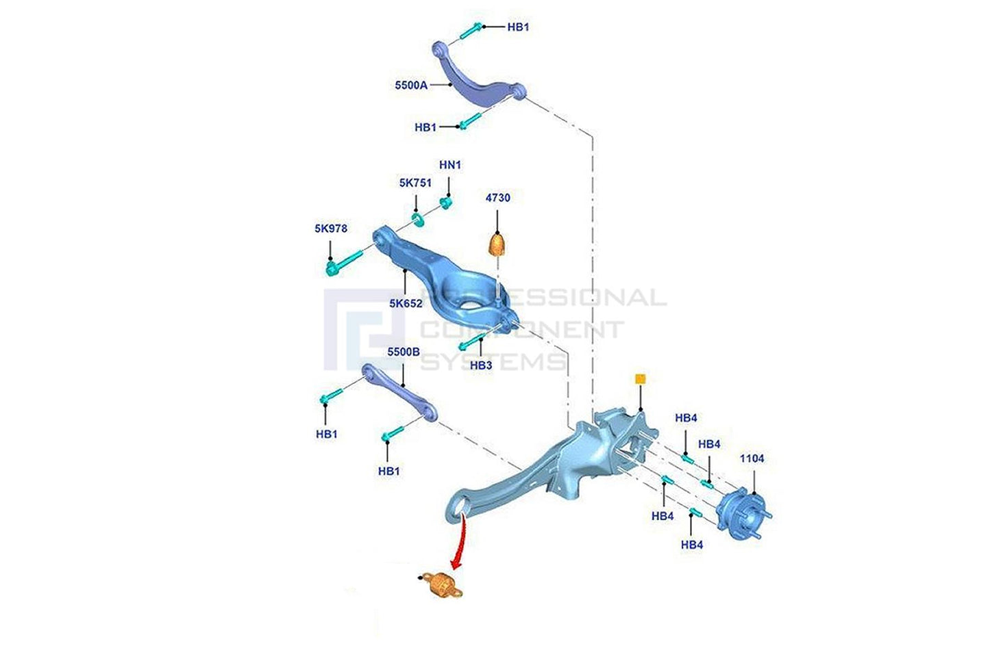 FOR FORD C-MAX FOCUS GRAND C-MAX KUGA REAR TRAILING CONTROL ARM BUSHES PAIR