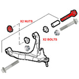 FOR IVECO DAILY 2014- FRONT BOTTOM LOWER SUSPENSION WISHBONE ARM 2 NUTS 2 BOLTS