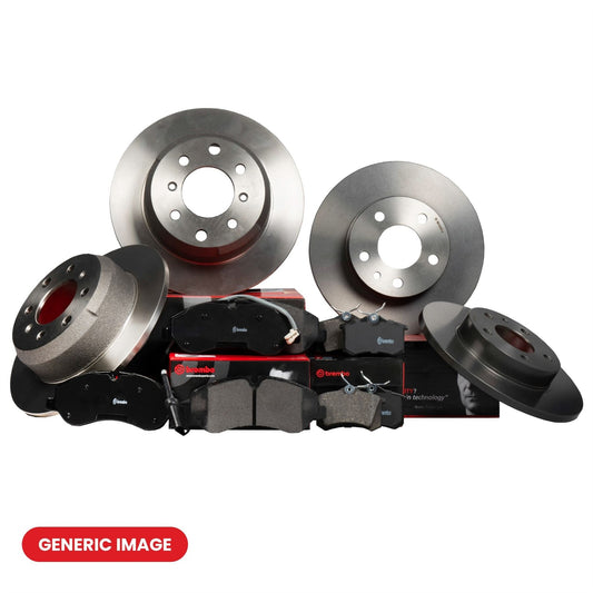 FRONT + REAR BRAKE DISCS COATED VENTED & SOLID + PADS FITS MERCEDES-BENZ BREMBO