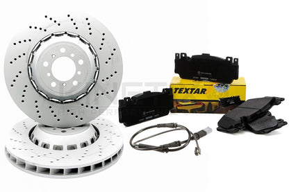 FITS BMW M2 F87 FRONT LEFT RIGHT BRAKE DISCS TEXTAR PADS WEAR WIRE SENSOR 400mm