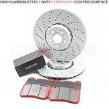 FOR BMW M8 F91 F92 F93 COMPETITION FRONT LEFT RIGHT BRAKE DISCS RACING PADS 395m
