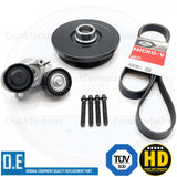 FOR BMW 330d 430d 530d 730d X3 X4 X5 X6 30d CRANKSHAFT PULLEY TENSIONER BELT KIT
