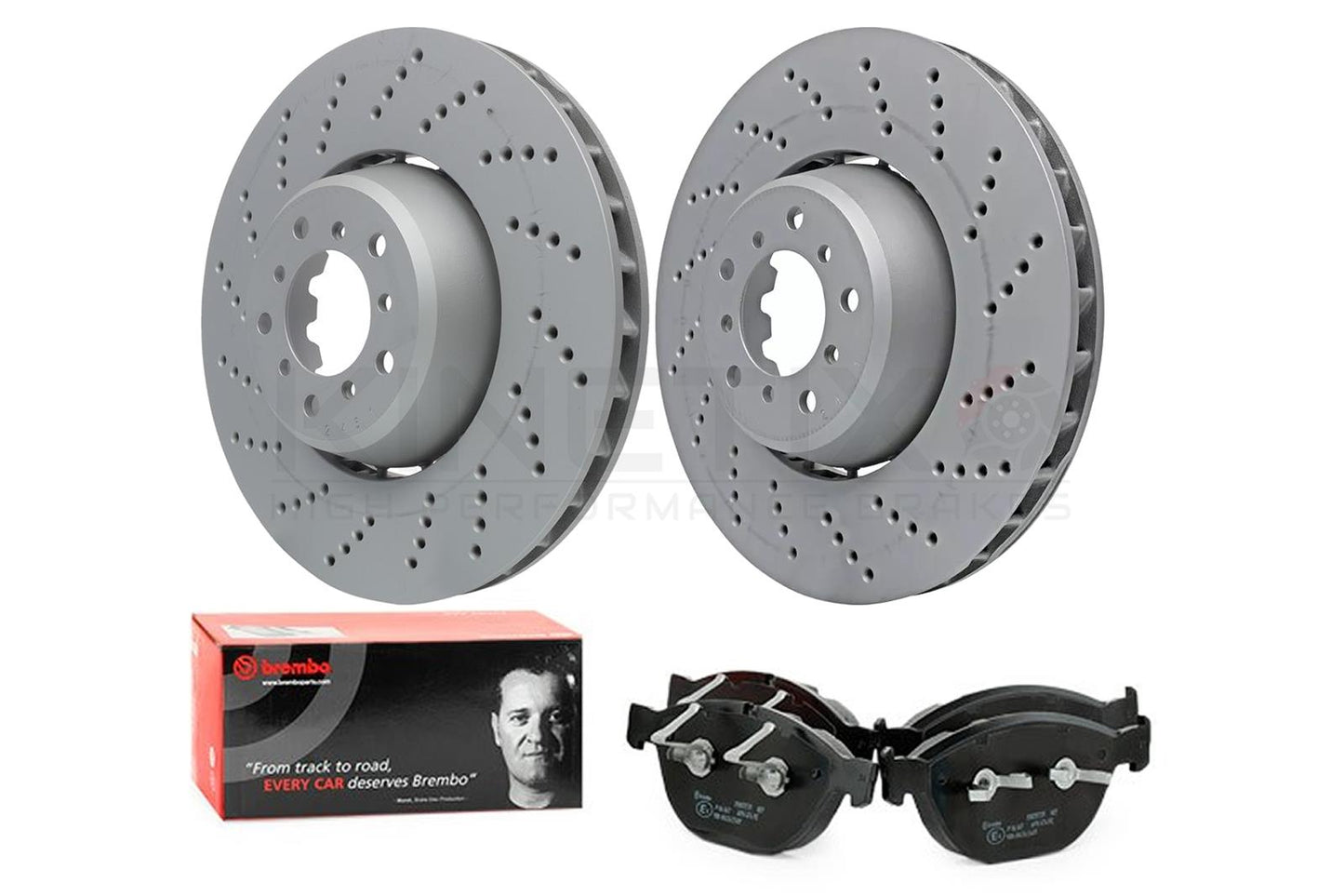 FOR BMW M6 E63 E64 FRONT LEFT & RIGHT BRAKE DISCS BREMBO PADS 376mm 2005-2010