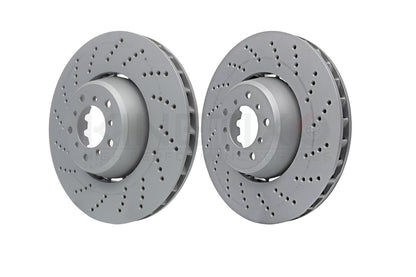FOR BMW E60 E61 M5 E63 E64 M6 FRONT LEFT RIGHT DRILLED PERFORMANCE BRAKE DISCS