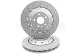 FOR AUDI RS6 QUATTRO C6 FRONT REAR DRILLED BRAKE DISCS SENSORS 390mm 356mm