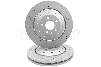 FOR AUDI RS6 C6 FRONT REAR DRILLED BRAKE DISCS APEC PADS SENSORS 390mm 356mm