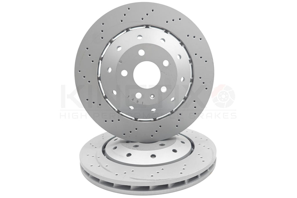 FITS AUDI RS6 C6 V10 REAR BRAKE DISCS PAIR 356mm 4F0615601H 2008-2010 COATED