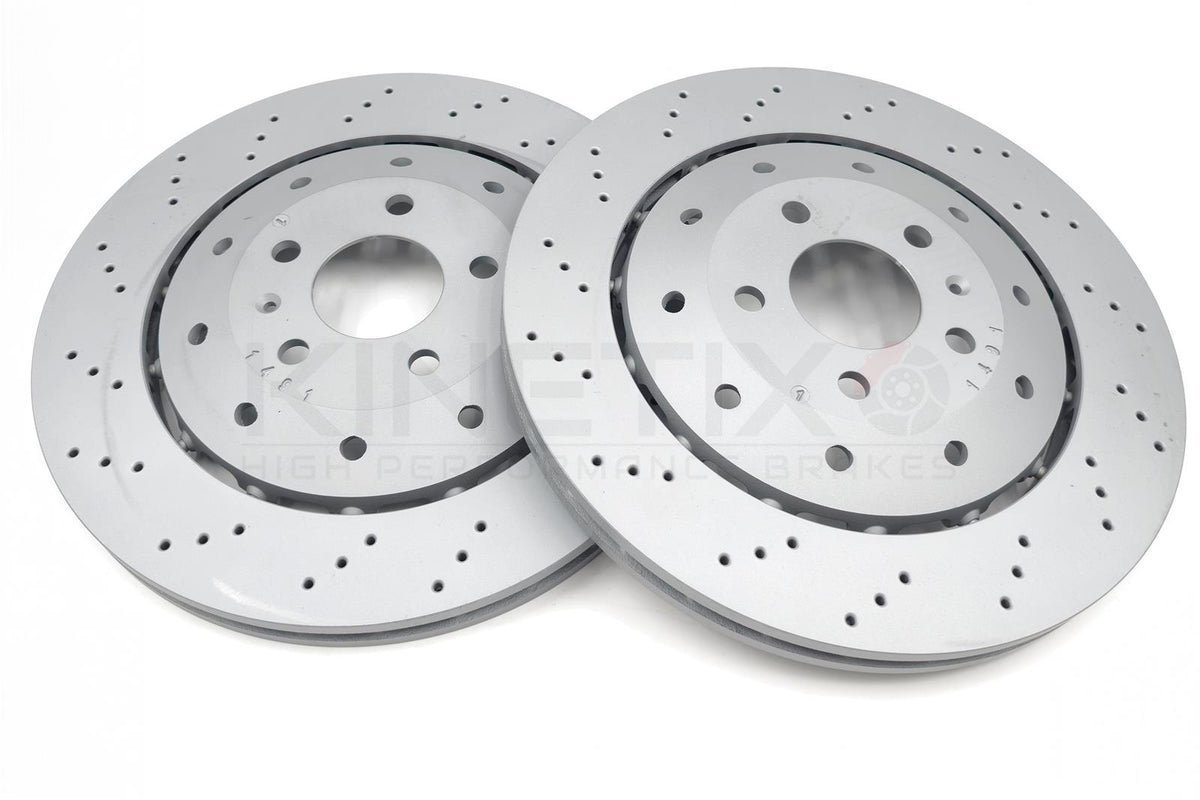 FOR AUDI RS6 QUATTRO C6 FRONT REAR DRILLED BRAKE DISCS SENSORS 390mm 356mm