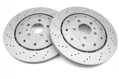 FOR AUDI RS6 C6 FRONT REAR DRILLED BRAKE DISCS APEC PADS SENSORS 390mm 356mm