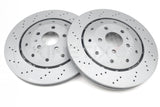 FOR AUDI RS6 QUATTRO C6 FRONT REAR DRILLED BRAKE DISCS SENSORS 390mm 356mm