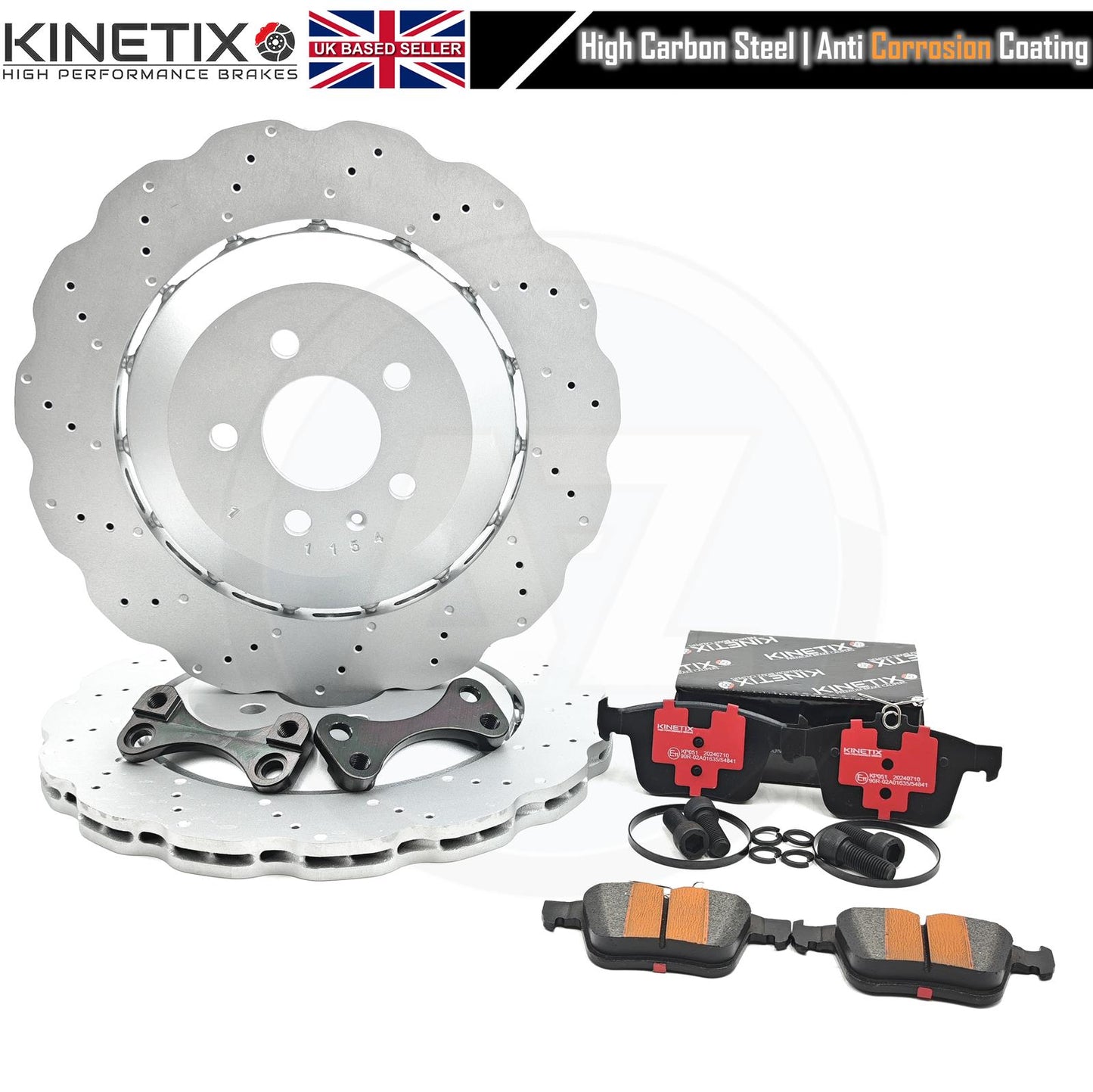 REAR 356mm RS7 BRAKE DISC UPGRADE FOR SQ2 TTS TTRS S3 RS3 GOLF R GTI LEON CUPRA