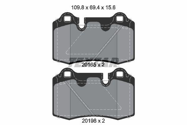 FOR ASTON MARTIN DB9 VANTAGE VOLANTE 05-16 TEXTAR OEM REAR BRAKE PADS SET