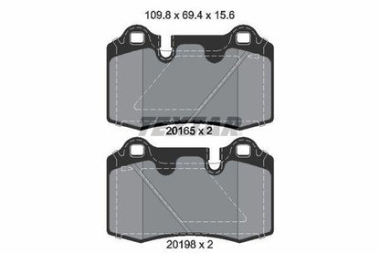 FOR ASTON MARTIN DB9 VANTAGE VOLANTE 05-16 TEXTAR OEM REAR BRAKE PADS SET