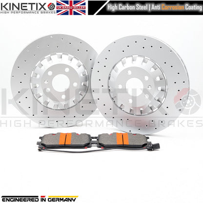 FOR AUDI RS4 RS5 B9 (2017-) FRONT BRAKE DISCS CERAMIC PADS 375mm 4M0615301AM