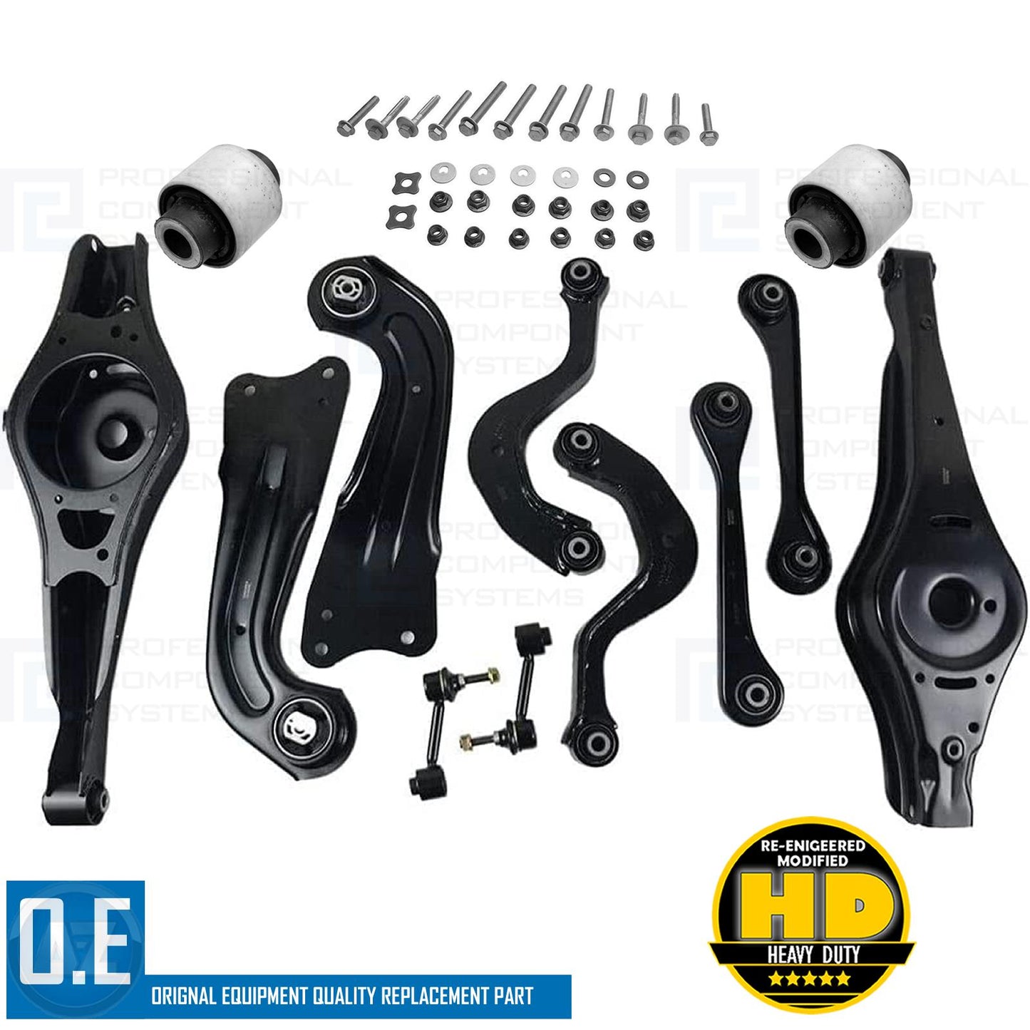 FOR AUDI A3 REAR AXLE UPPER LOWER SUSPENSION WISHBONE CONTROL ARMS LINKS KIT