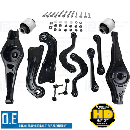 FOR AUDI A3 REAR AXLE UPPER LOWER SUSPENSION WISHBONE CONTROL ARMS LINKS KIT