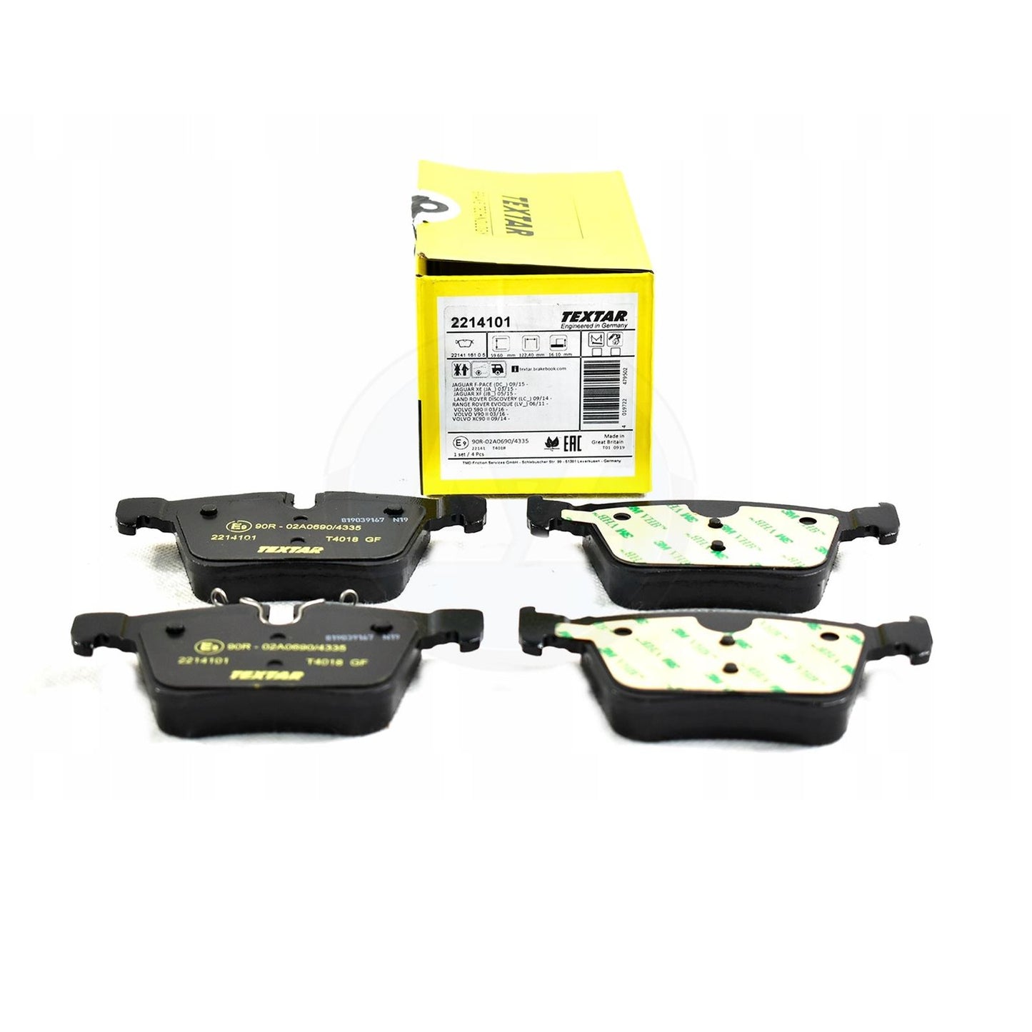 FOR JAGUAR XE 2.0d R SPORT X760 DRILLED REAR BRAKE DISCS TEXTAR PADS 325mm
