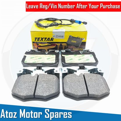 FOR BMW 420d G22 G23 G26 DIMPLED GROOVED FRONT BRAKE DISCS TEXTAR PADS SENSOR