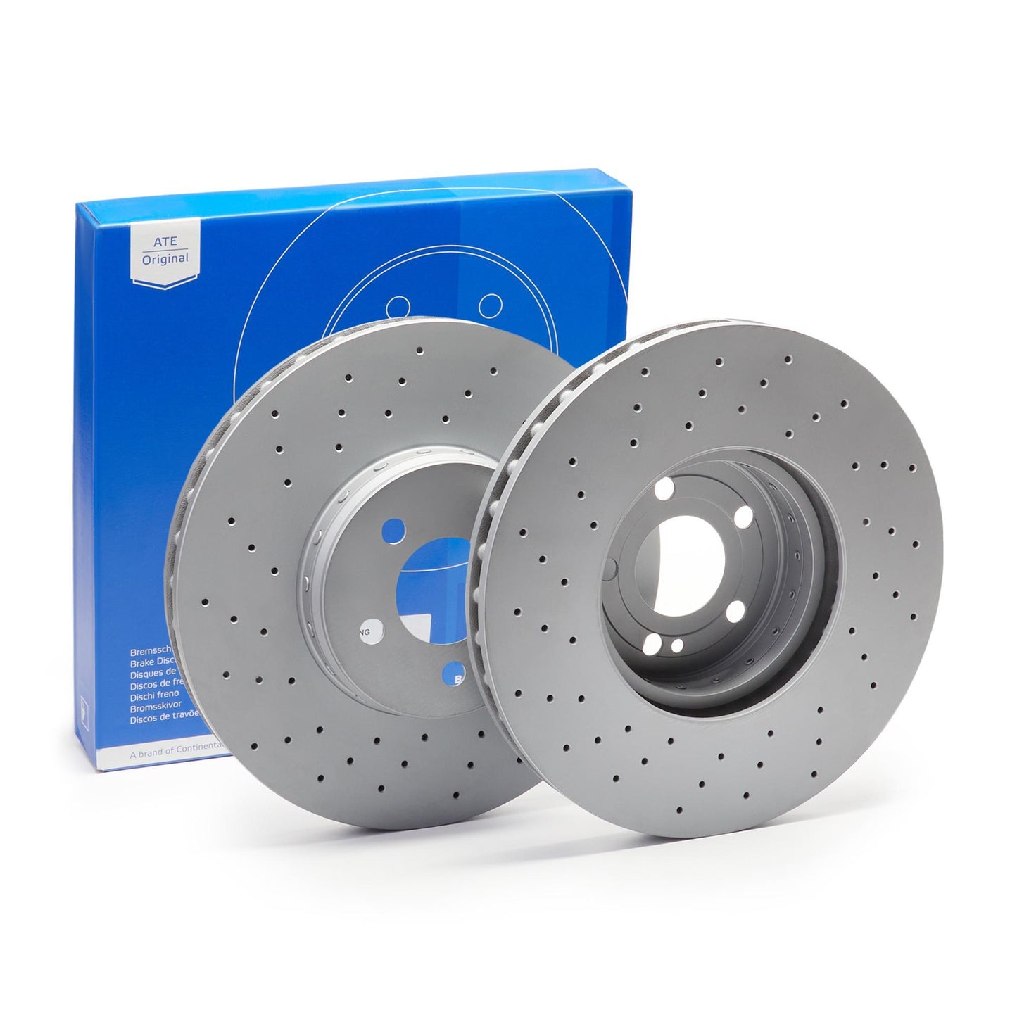 FITS MERCEDES C/E CLASS GENUINE ATE FRONT BRAKE DISCS PAIR 342mm A0004212212