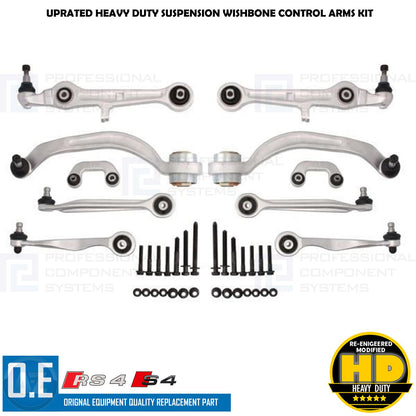 FOR SKODA SUPERB 3U4 FRONT SUSPENSION WISHBONES ARMS TOP BOTTOM FULL KIT 16M