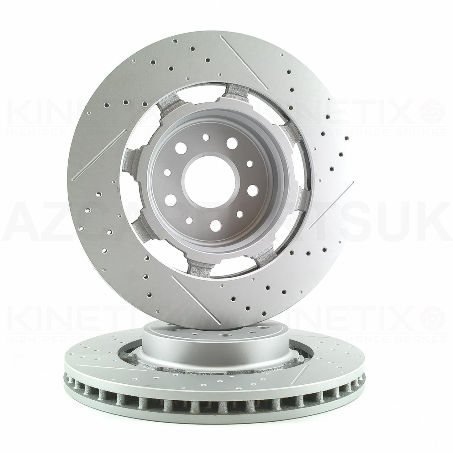 FOR MASERATI GRANTURISMO GRANCABRIO 4.7 V8 4.7 S FRONT REAR BRAKE DISCS PAIR 360mm 330mm KINETIX 257141 | 221253 | 228411