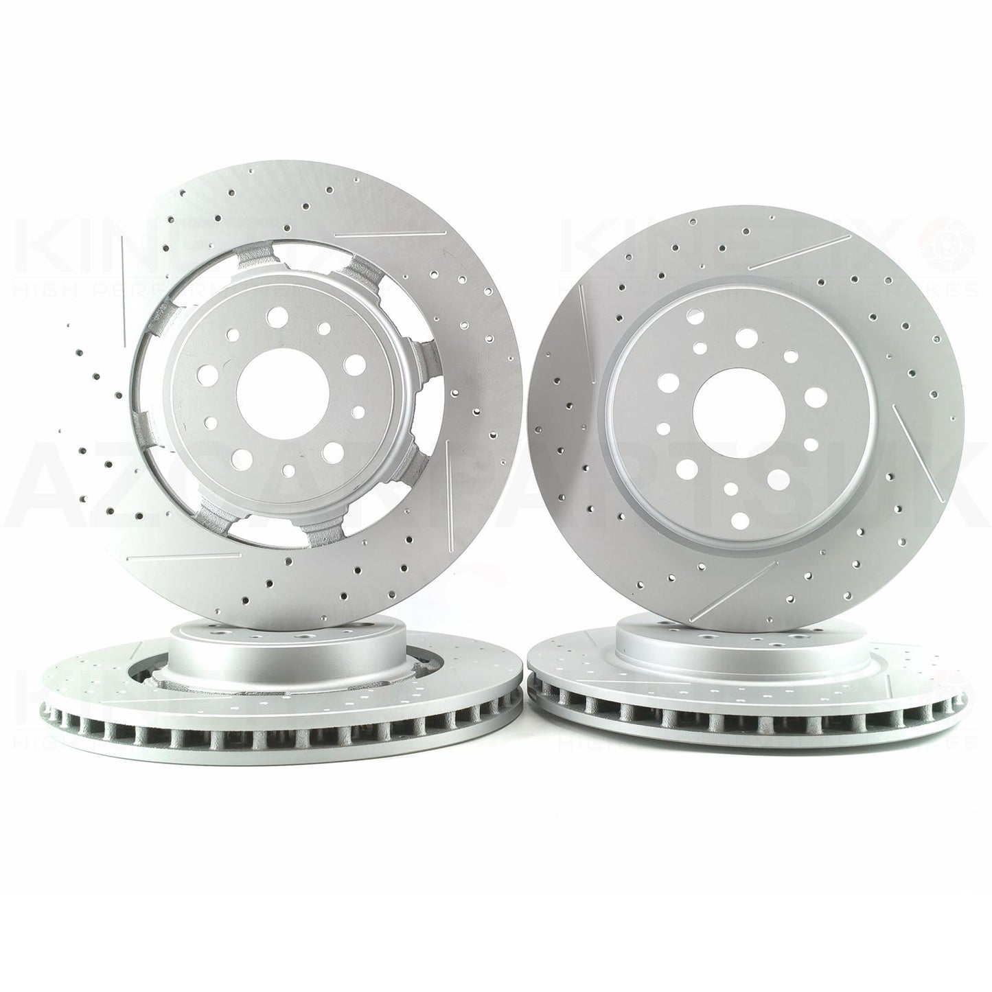 FOR MASERATI GRANTURISMO GRANCABRIO 4.7 V8 4.7 S FRONT REAR BRAKE DISCS PAIR 360mm 330mm KINETIX 257141 | 221253 | 228411