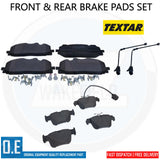 FOR AUDI RS3 8Y 2022- TEXTAR OEM FRONT REAR BRAKE PADS SET WEAR WIRE SENSORS