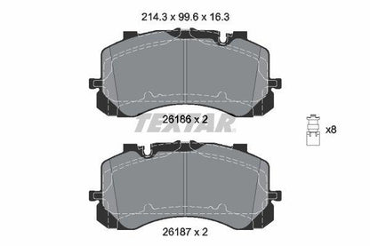 FOR BENTLEY BENTAYGA 2015- TEXTAR FRONT AXLE BRAKE PADS 4M0698151AK 4M0698151AE