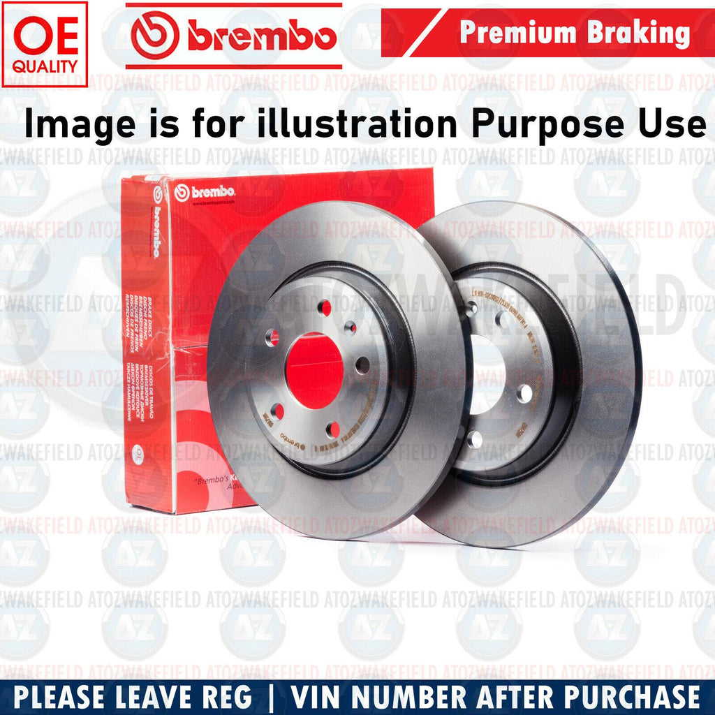 282mm Rear Brembo Solid Brake Discs & Screws For VW Golf MK6 5Q0615601G