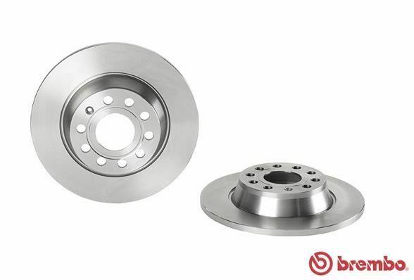 282mm Rear Brembo Solid Brake Discs & Screws For VW Eos 5Q0615601G