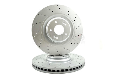FOR HYUNDAI I30 N KONA N 2.0 N 2021- DRILLED FRONT BRAKE DISCS APEC PADS 360mm