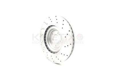FOR HYUNDAI KONA ELANTRA 2.0 N DRILLED FRONT BRAKE DISCS PAIR 360mm 51712S0200