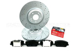 FOR HYUNDAI I30 N KONA N 2.0 N 2021- DRILLED FRONT BRAKE DISCS APEC PADS 360mm
