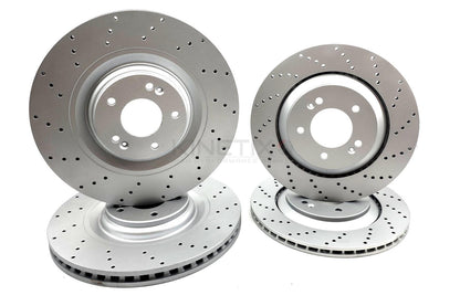 FOR HYUNDAI I30 N KONA N 2.0 N 2021- DRILLED FRONT REAR BRAKE DISCS APEC PADS