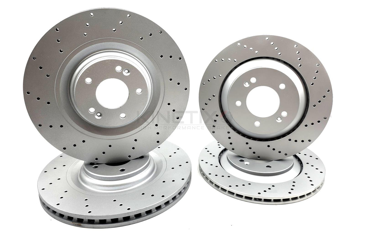 FOR HYUNDAI I30 N KONA N 2.0 N 2021- DRILLED FRONT REAR BRAKE DISCS 360mm 314mm